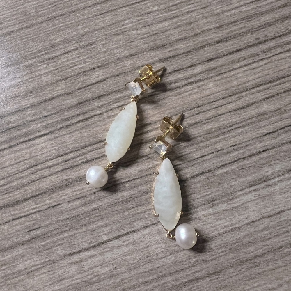 Anthropologie Stone Drop Earrings